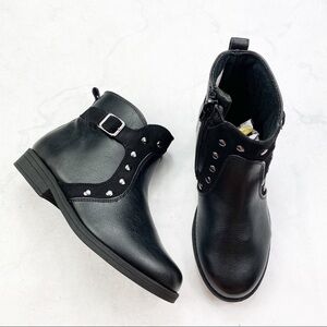 [Rachel] Black Studded Tess Ankle Boot